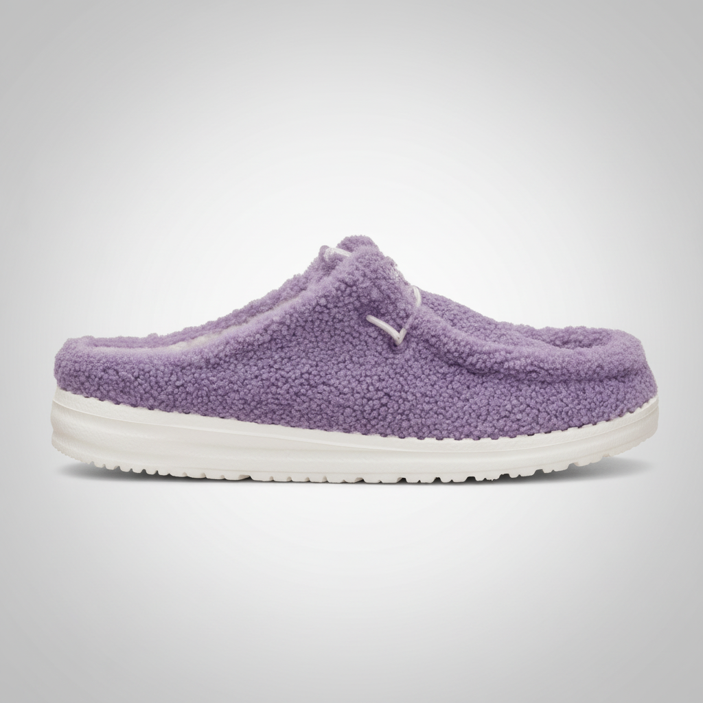 Warm Brown Sherpa Casual Comfortable Shoes