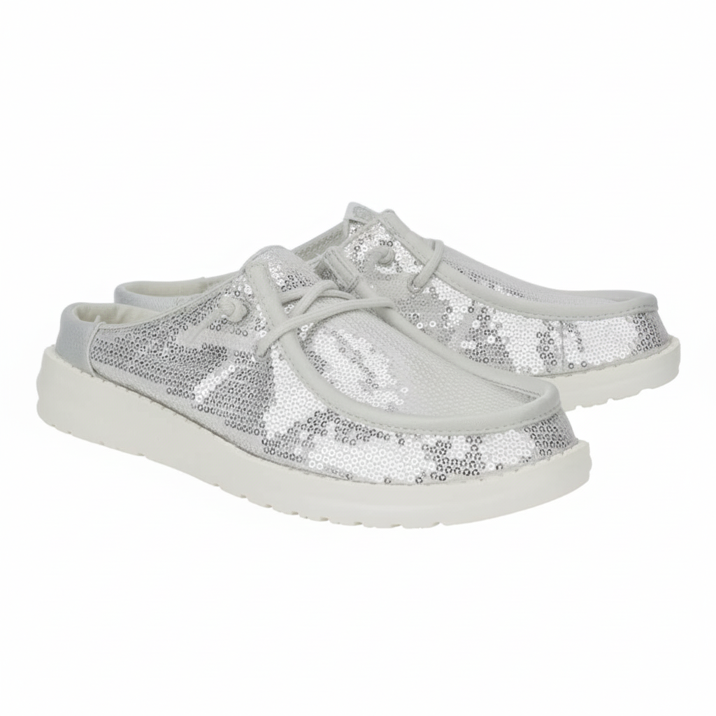 Slip Sequin Sparkle Mule Shoes For Women