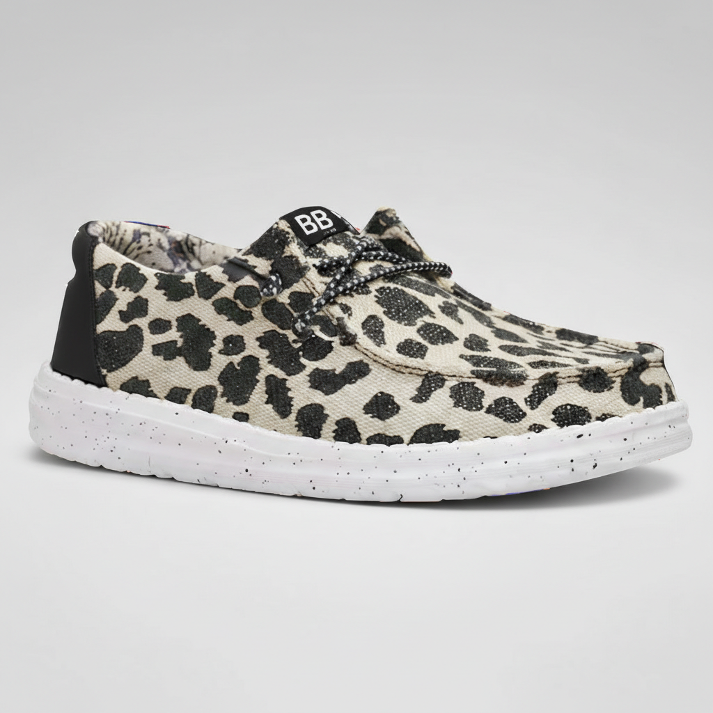 Wendy Cheetah Print Textile Slip On Shoes