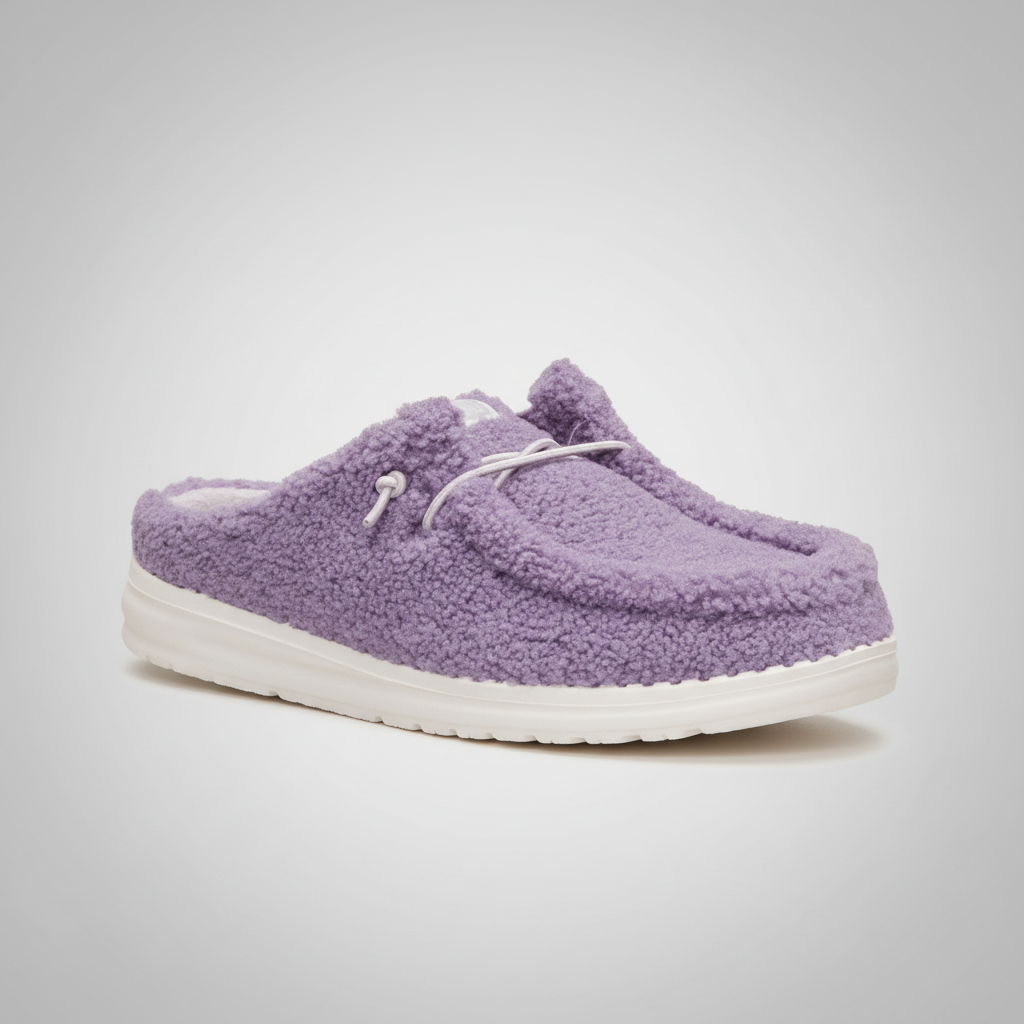 Warm Brown Sherpa Casual Comfortable Shoes