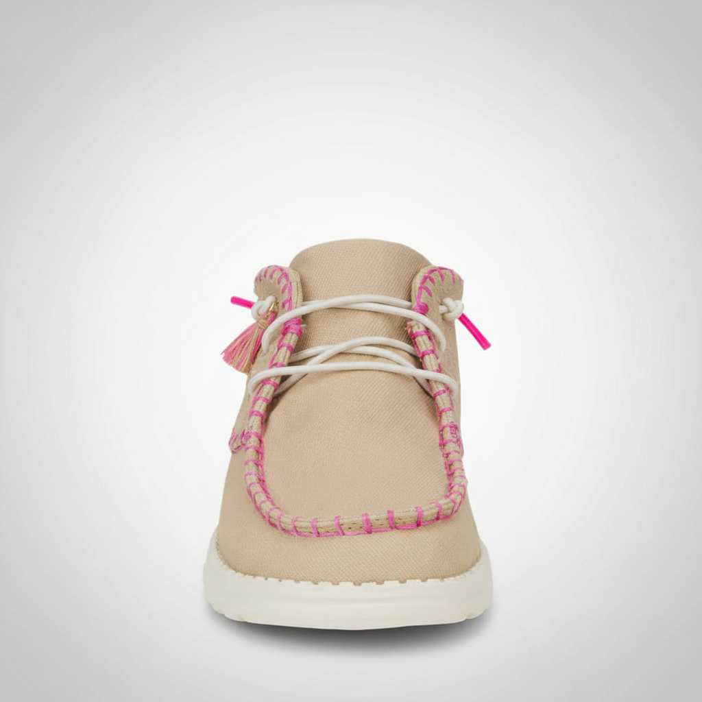 Mid Perf Canvas Casual Chukka Shoes For Women 