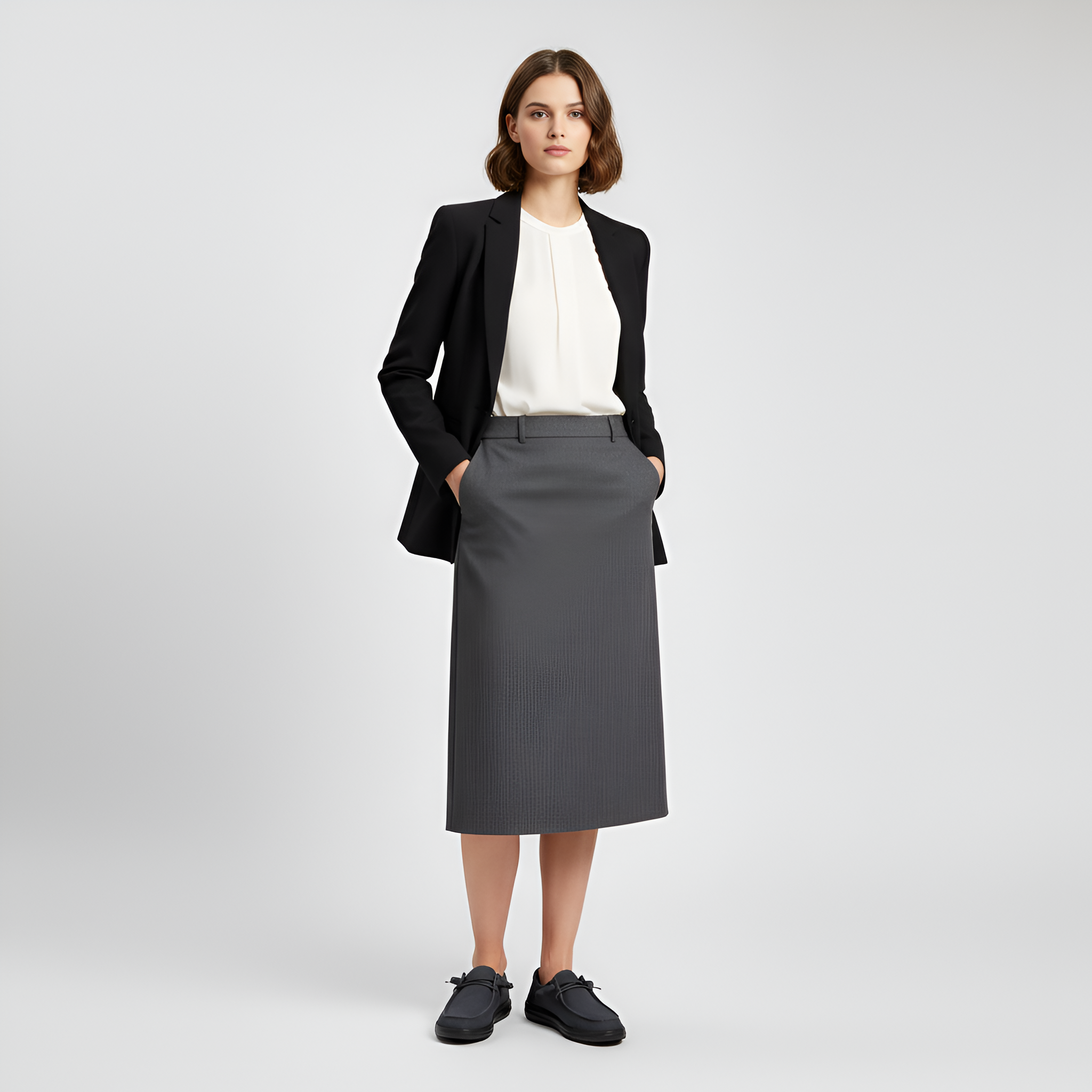 Stretch Canvas Wide Casual Shoes