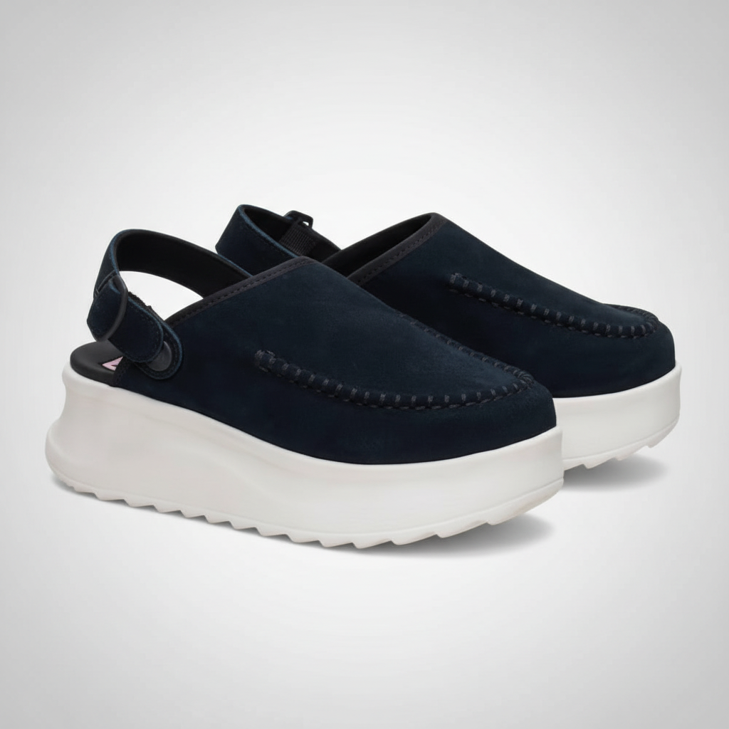 Delray Suede Platform Clog Shoe