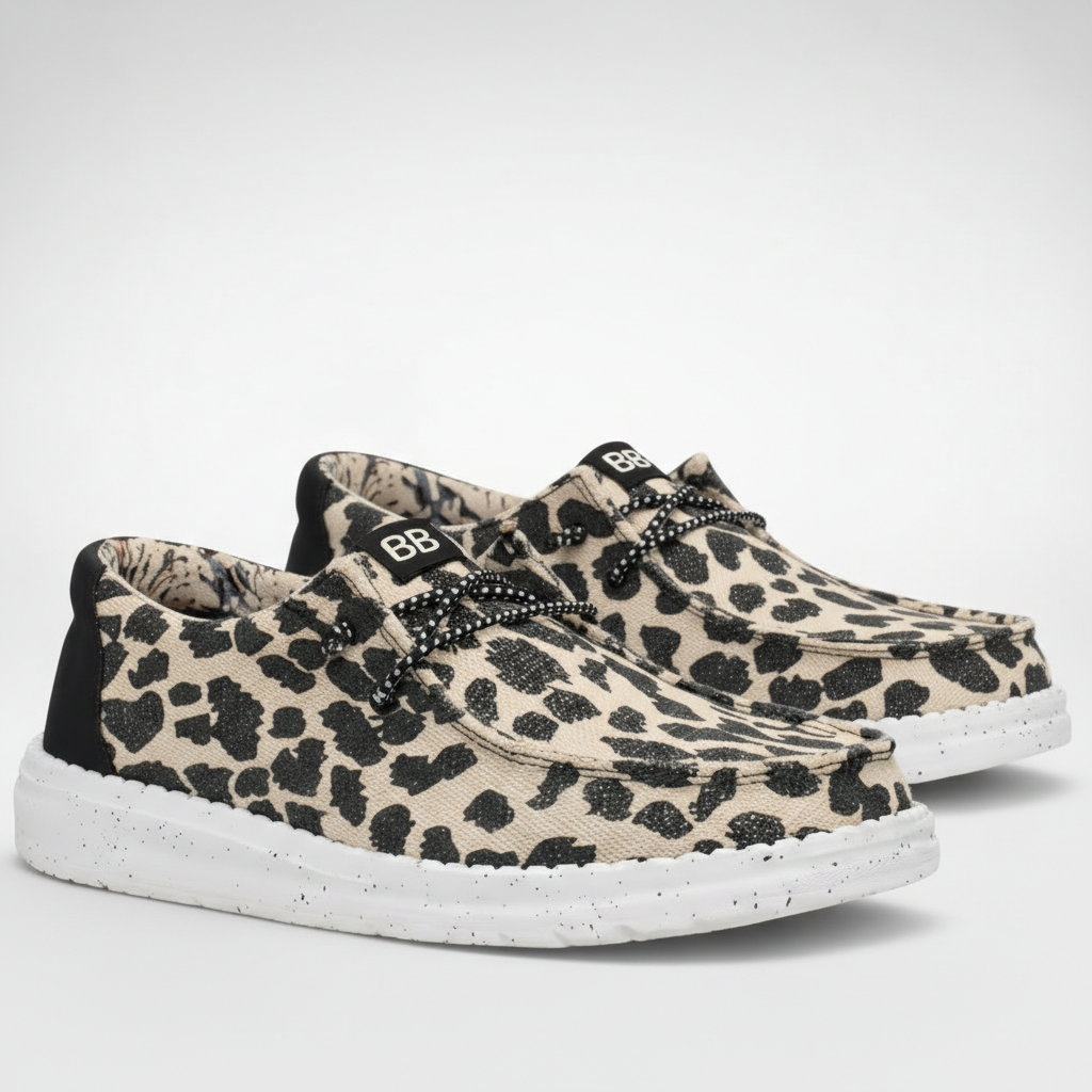 Wendy Cheetah Print Textile Slip On Shoes