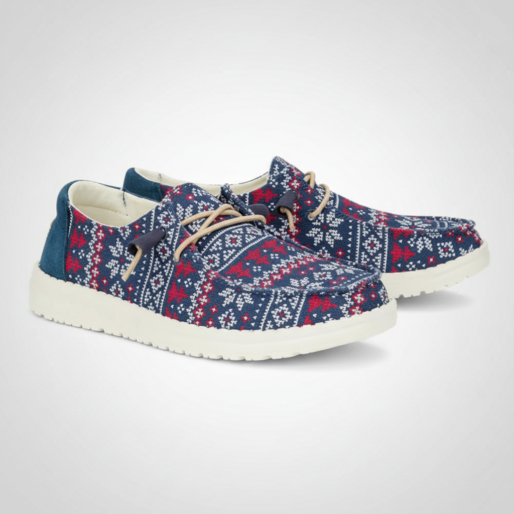 Winter Sweater Pattern Knit Casual Shoes For Women