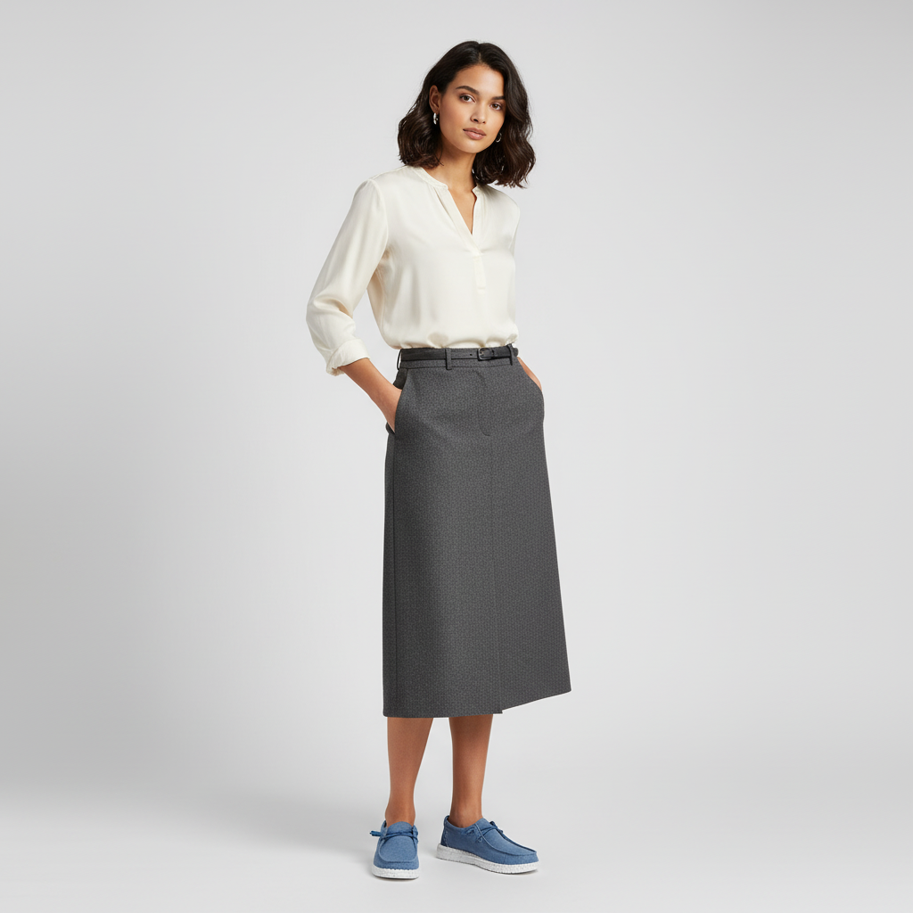 Wendy Chambray Grid Casual Shoe