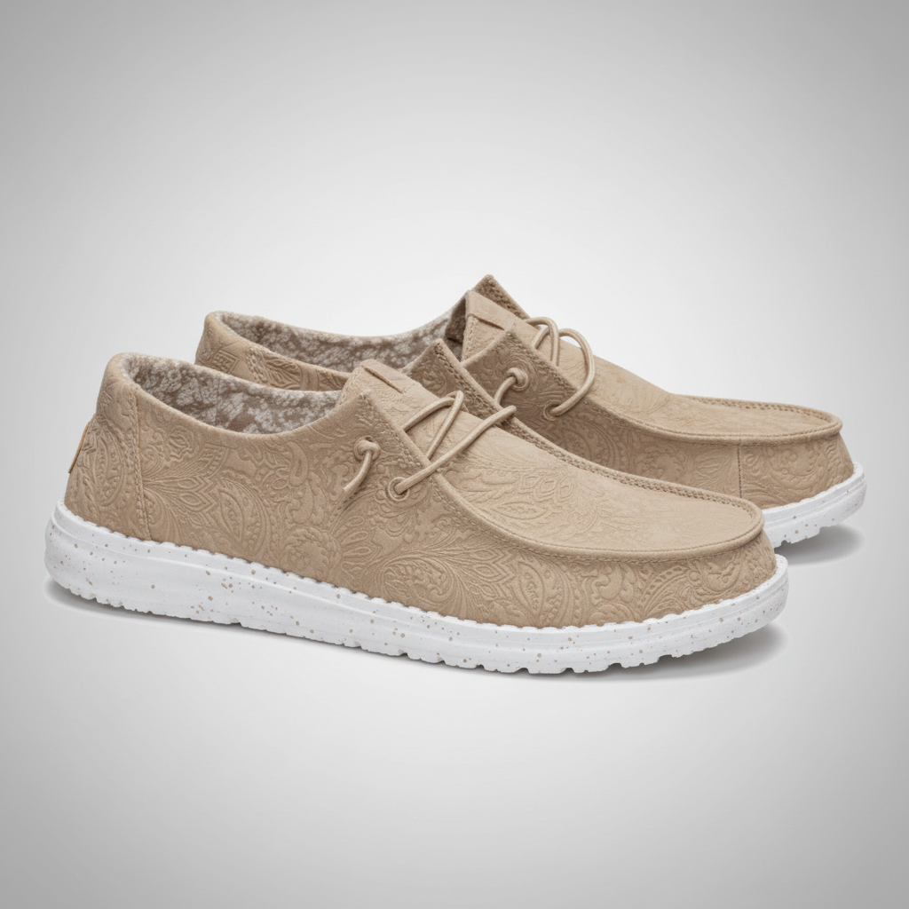 Wendy Ranch Textured Casual Slip On Shoes