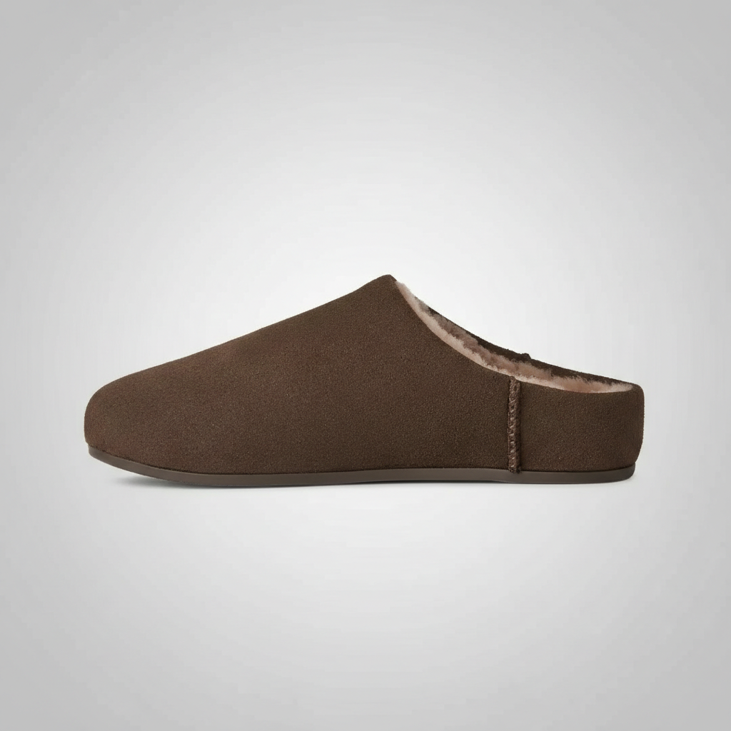 Elea Slip On Minimal Suede Slippers