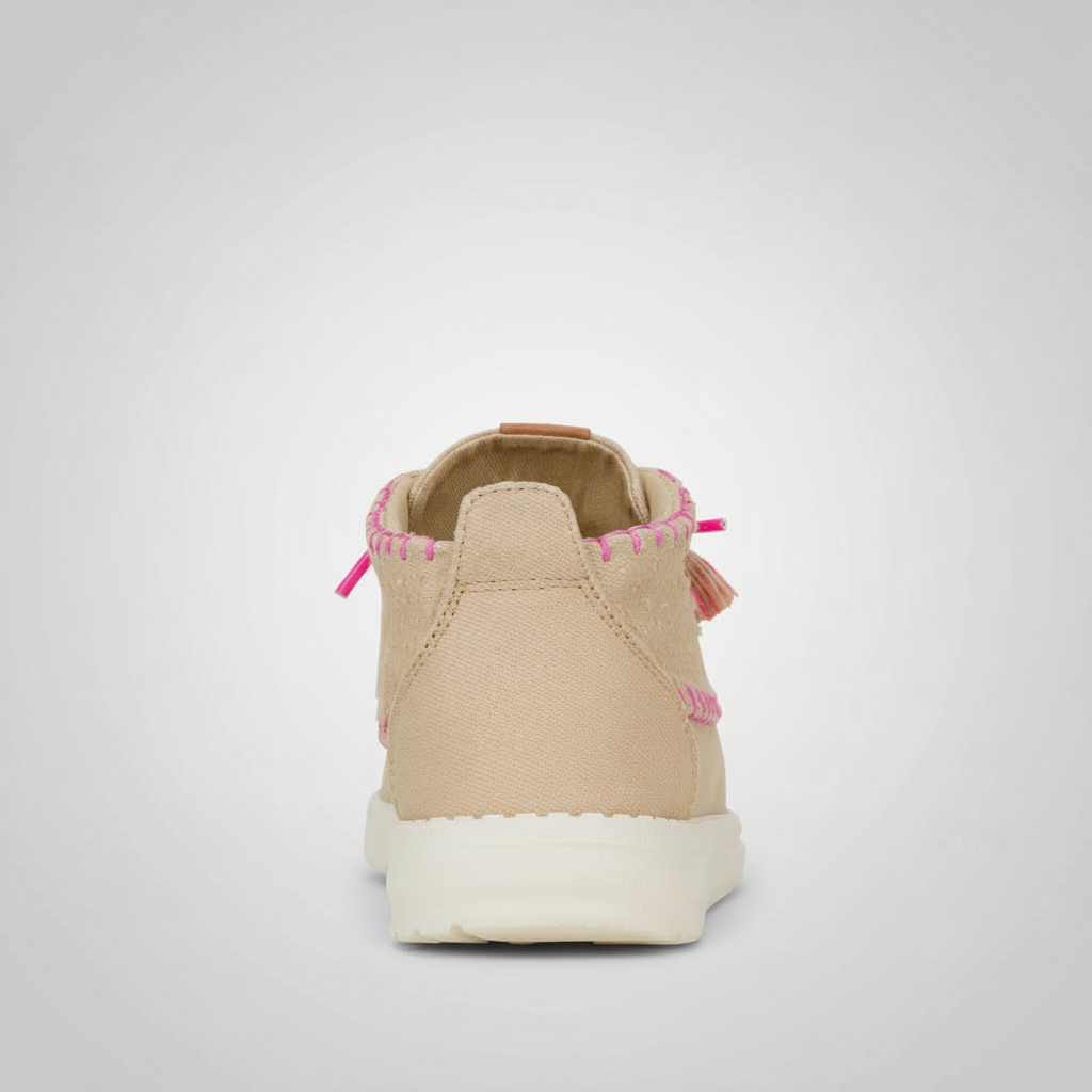 Mid Perf Canvas Casual Chukka Shoes For Women 