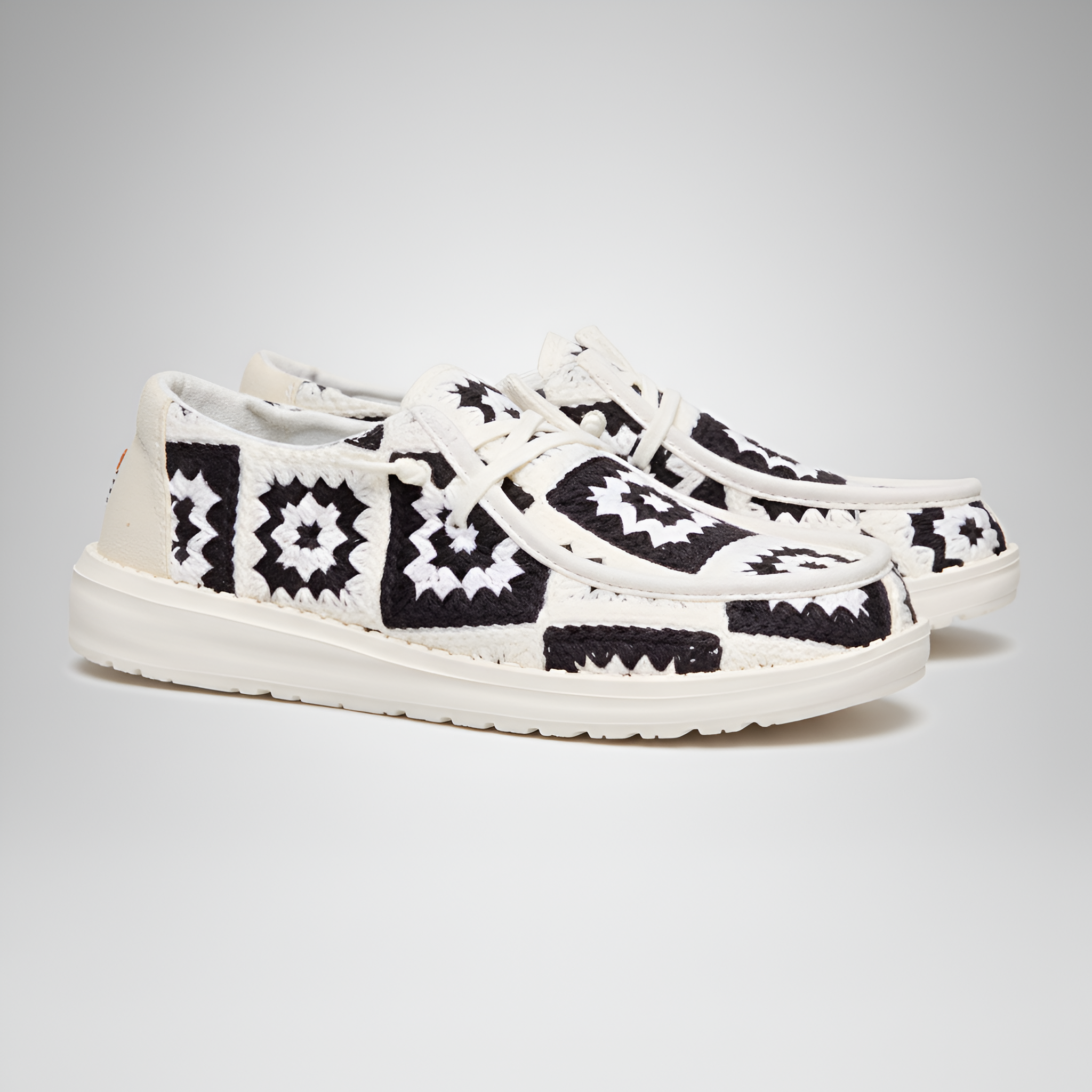 Crochet Patchwork Slip On Casual Comfort Shoes For Women