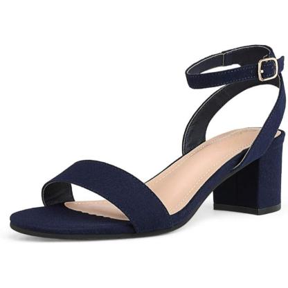 Women Open Style Block With Straps - The Boston Boots