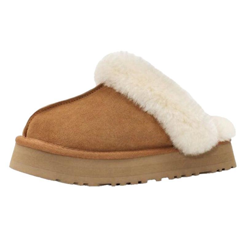Women Warm Fur Slippers - The Boston Boots