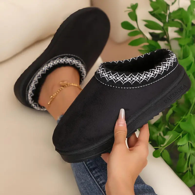 Slip On Mini Boot Slippers With Anti Slip Sole For Women