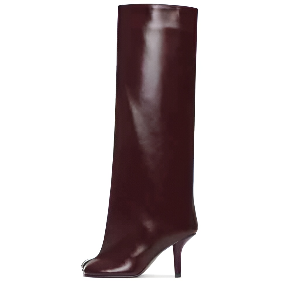 Tall Heeled Long Fashion Style Boots