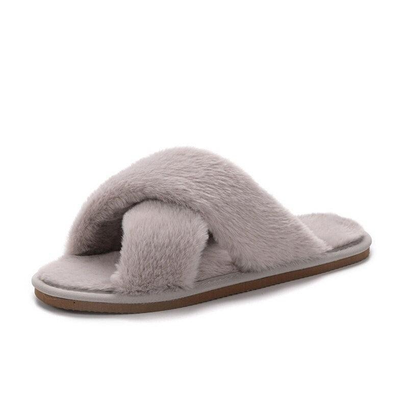 Plush Winter Slippers Soft Fur Lined Indoor Footwear-The Boston Boots