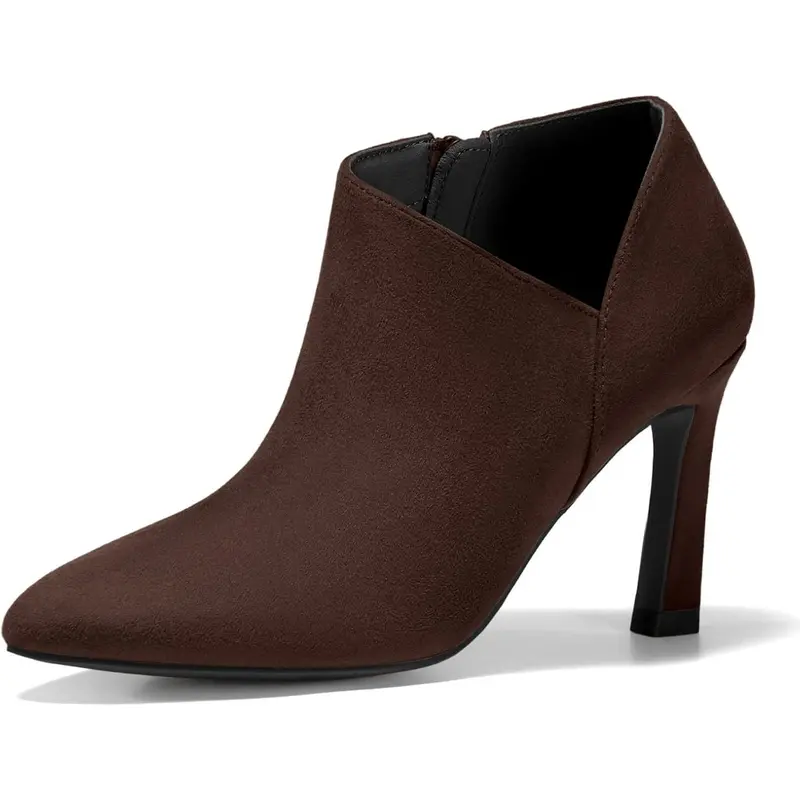 Stylish Pointed Suede Boots With Zipper For Women