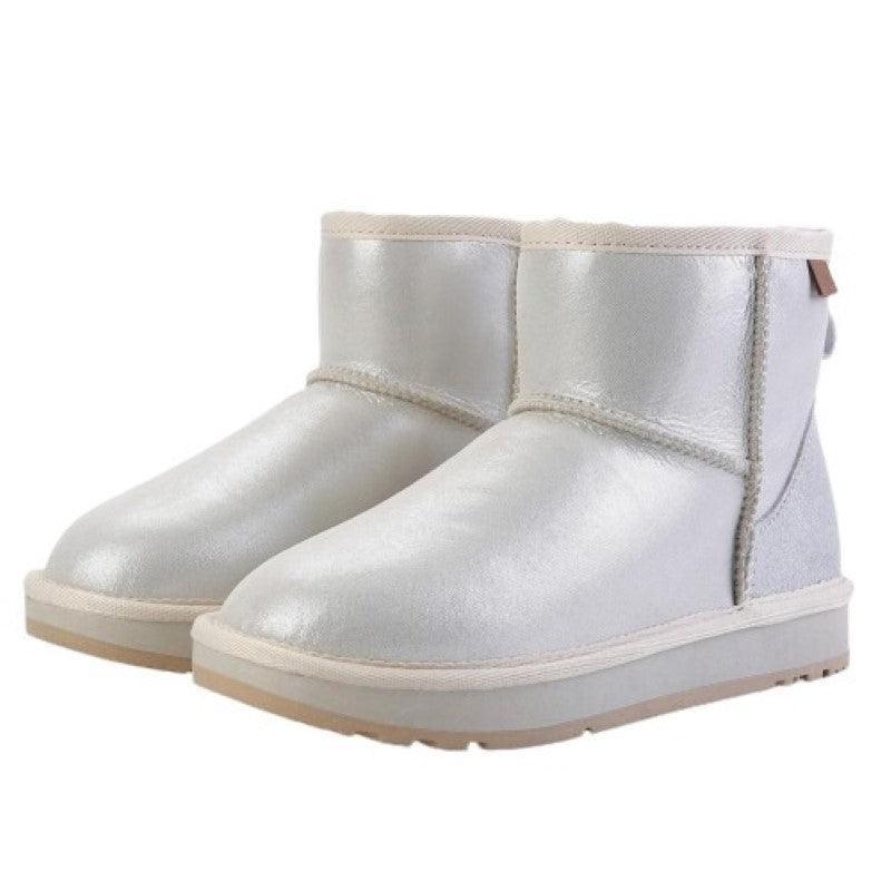Leather Ankle Winter Snow Boots - The Boston Boots