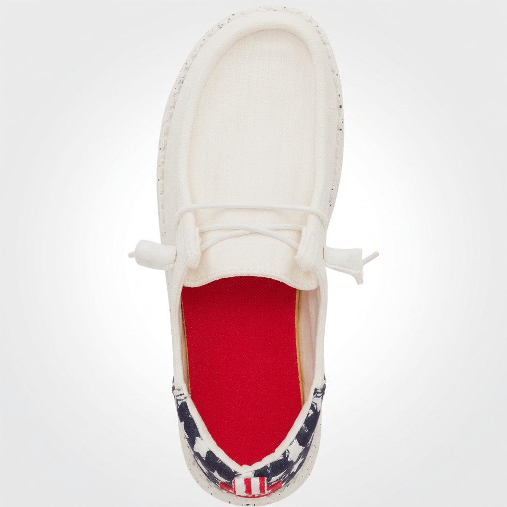 White / Navy Blazer - Top-Down