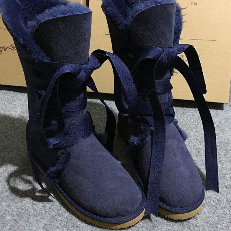 High Lace-Up Snow Boots-The Boston Boots