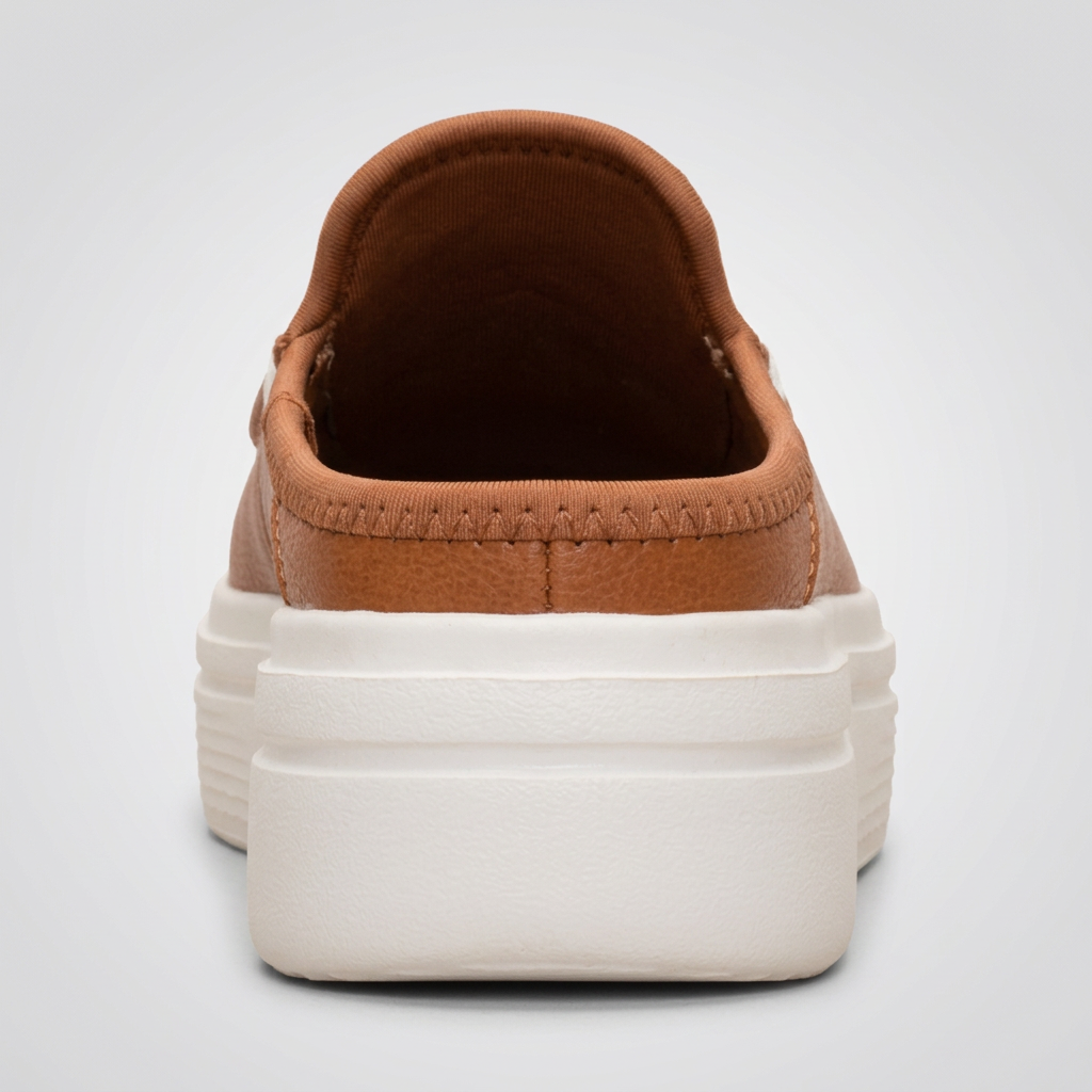 Women's Platform Leather Slip-On Mule