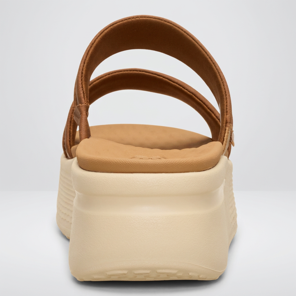 Women's Platform Slide Sandal with Memory Foam Straps