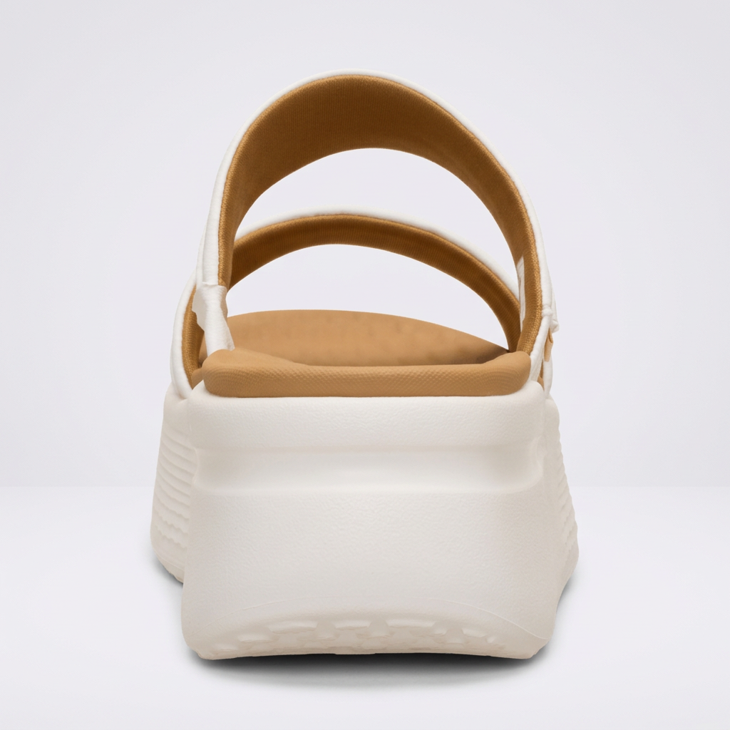 Women's Platform Slide Sandal with Memory Foam Straps