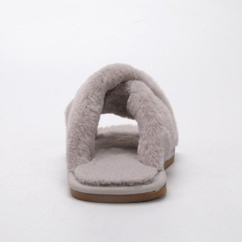 Plush Winter Slippers Soft Fur Lined Indoor Footwear-The Boston Boots