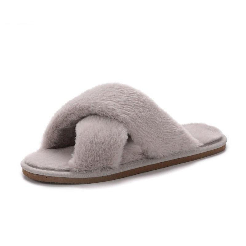 Plush Winter Slippers Soft Fur Lined Indoor Footwear-The Boston Boots