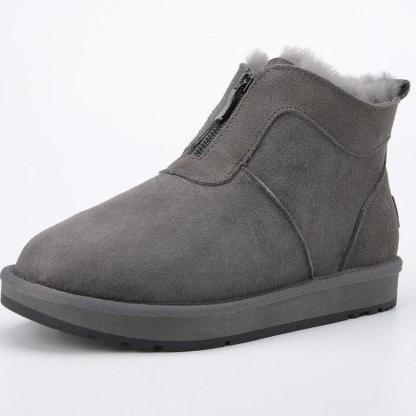 Waterproof Short Ankle Snow Boots With Zipper - The Boston Boots
