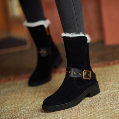 Plush Warm Ankle Chelsea Boots - The Boston Boots