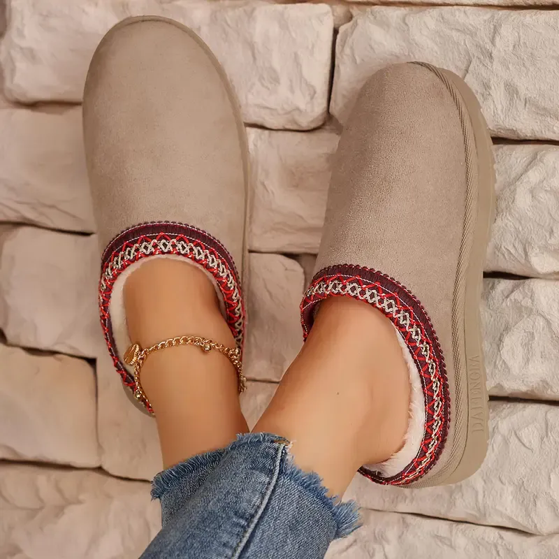 Slip On Mini Boot Slippers With Anti Slip Sole For Women