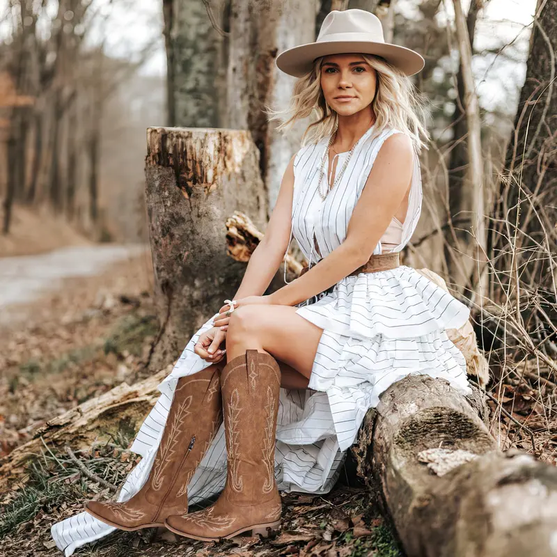 Retro Vintage Embroidered Western Cowgirl Boots For Women