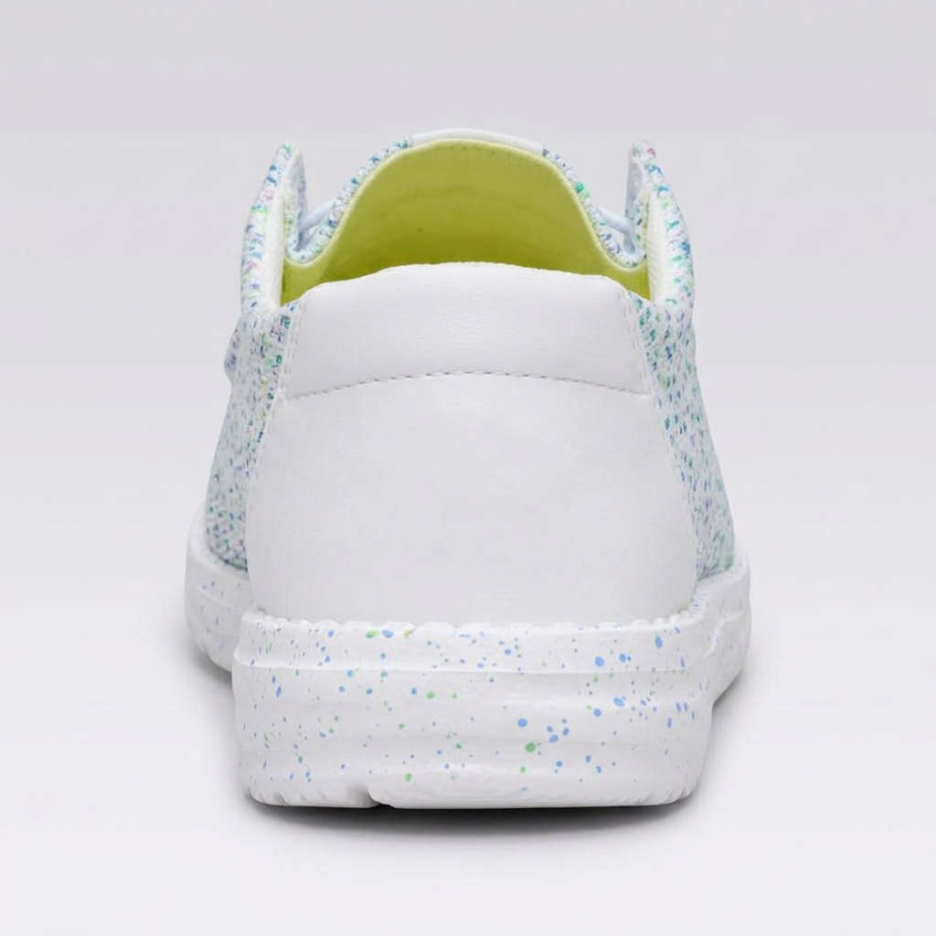 White / Multi - Back / Heel