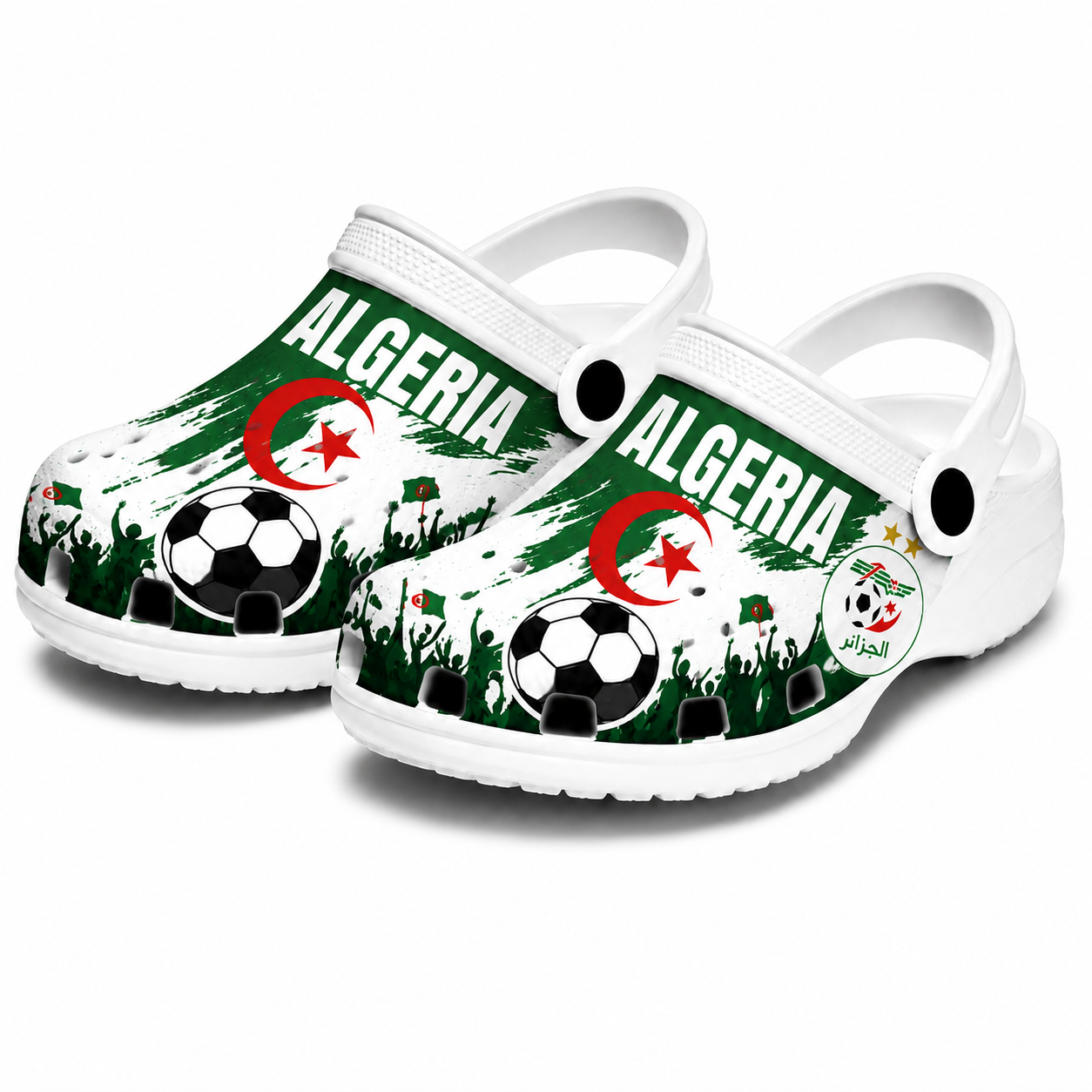 World Cup 2026 Algeria Football Fan Printed Clogs