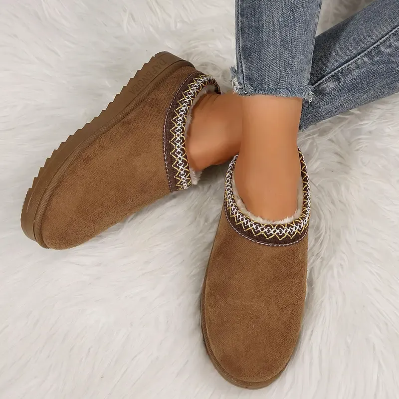 Slip On Mini Boot Slippers With Anti Slip Sole For Women