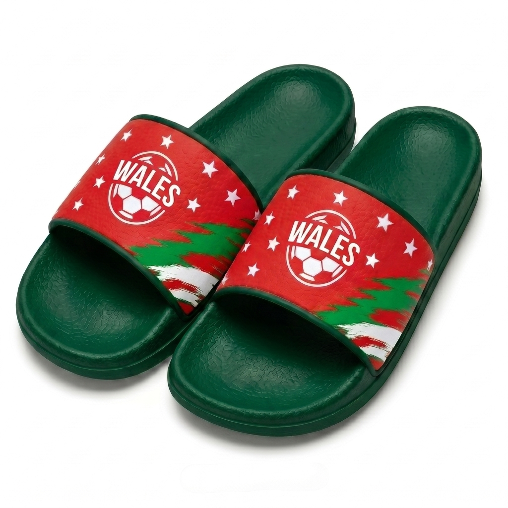 World Cup 2026 Wales Football Fan Printed Slippers