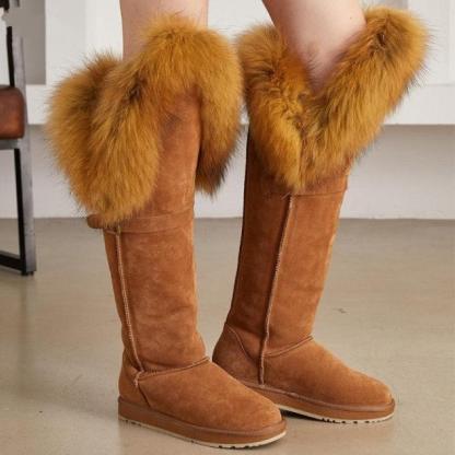 Leather Women Winter Snow Boots - The Boston Boots