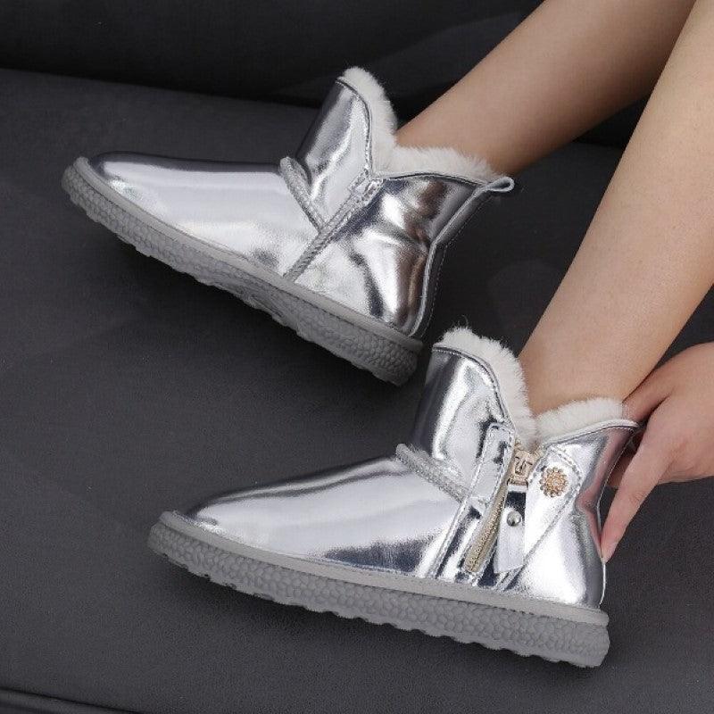 Natural Fur Leather Boots-The Boston Boots