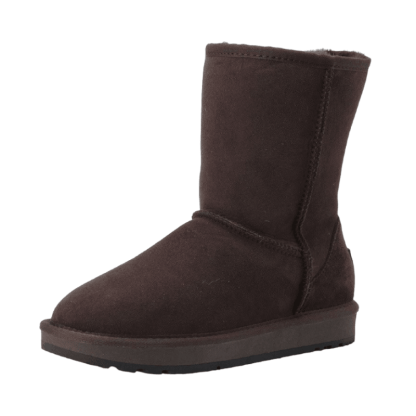 Winter Wool Fur Leather Snow Boots - The Boston Boots
