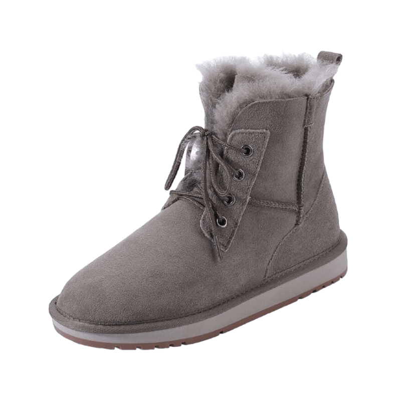 Lace-Up Faux Fur Boots-The Boston Boots
