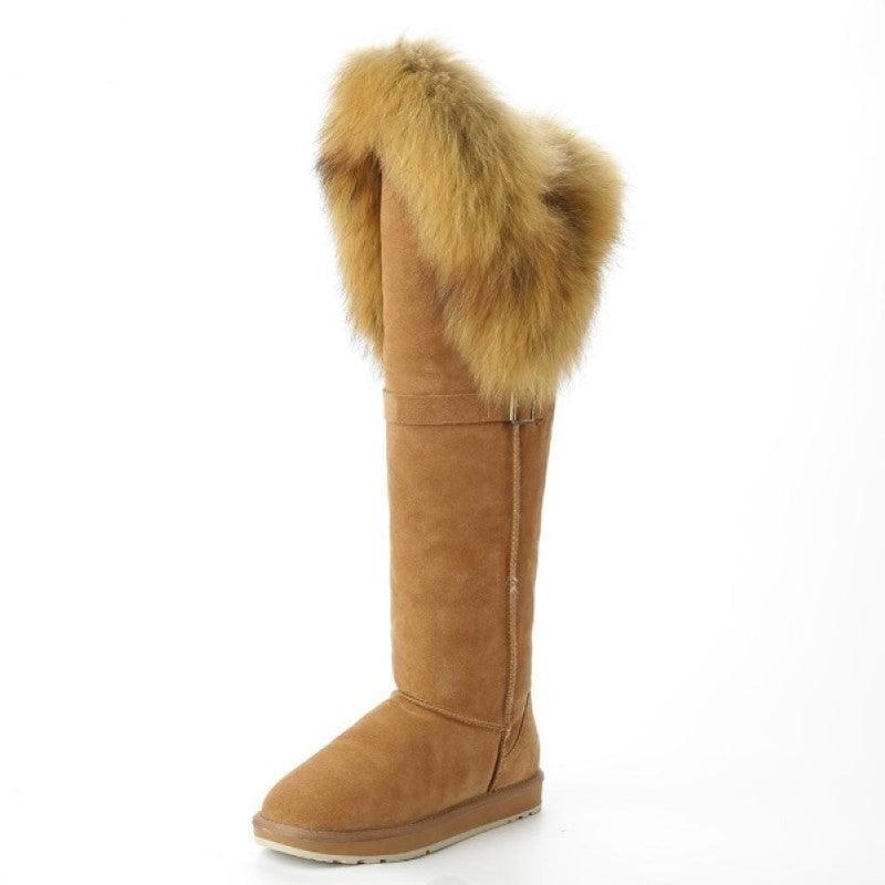 Leather Women Winter Snow Boots - The Boston Boots