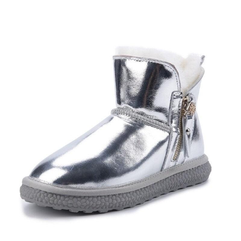 Natural Fur Leather Boots-The Boston Boots