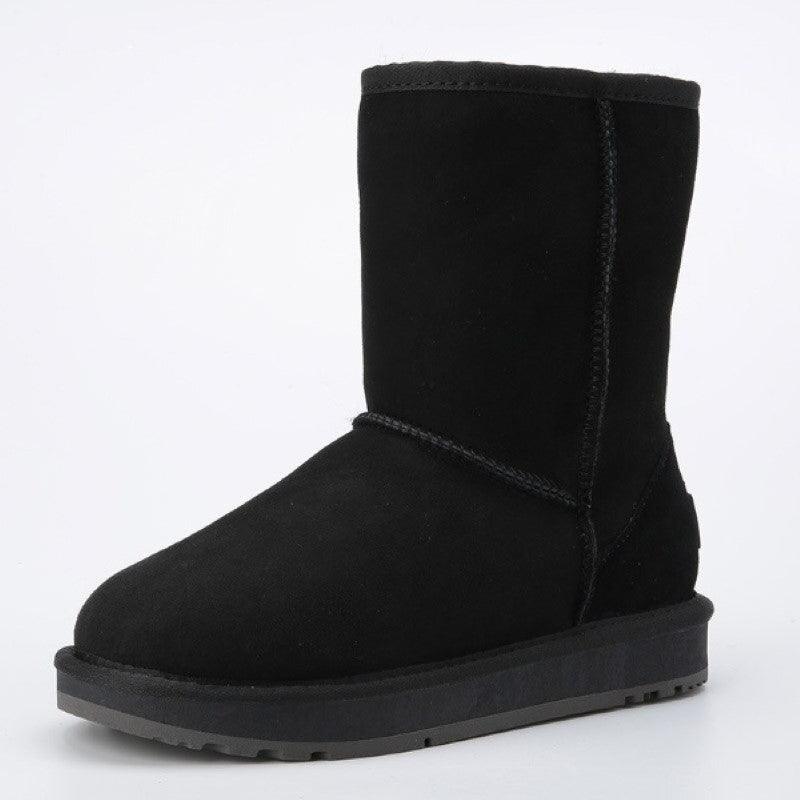 Wool Fur Leather Boots-The Boston Boots