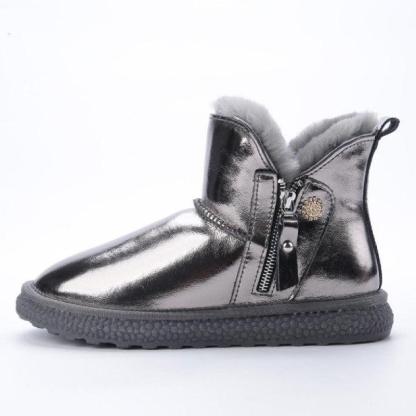 Natural Fur Lined Real Leather Snow Boots - The Boston Boots