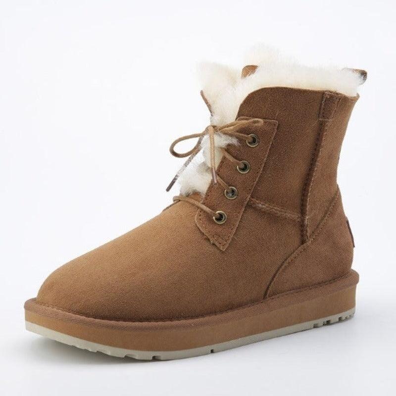 Wool Lined Leather Boots-The Boston Boots