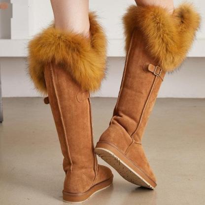 Leather Women Winter Snow Boots - The Boston Boots