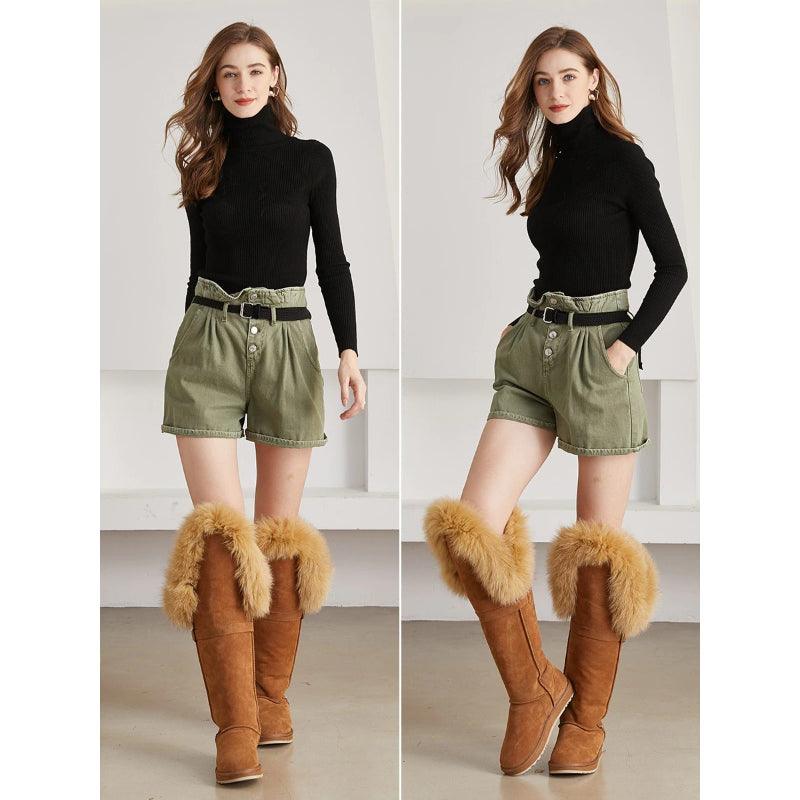 Over The Knee Winter Warm Shoes - The Boston Boots