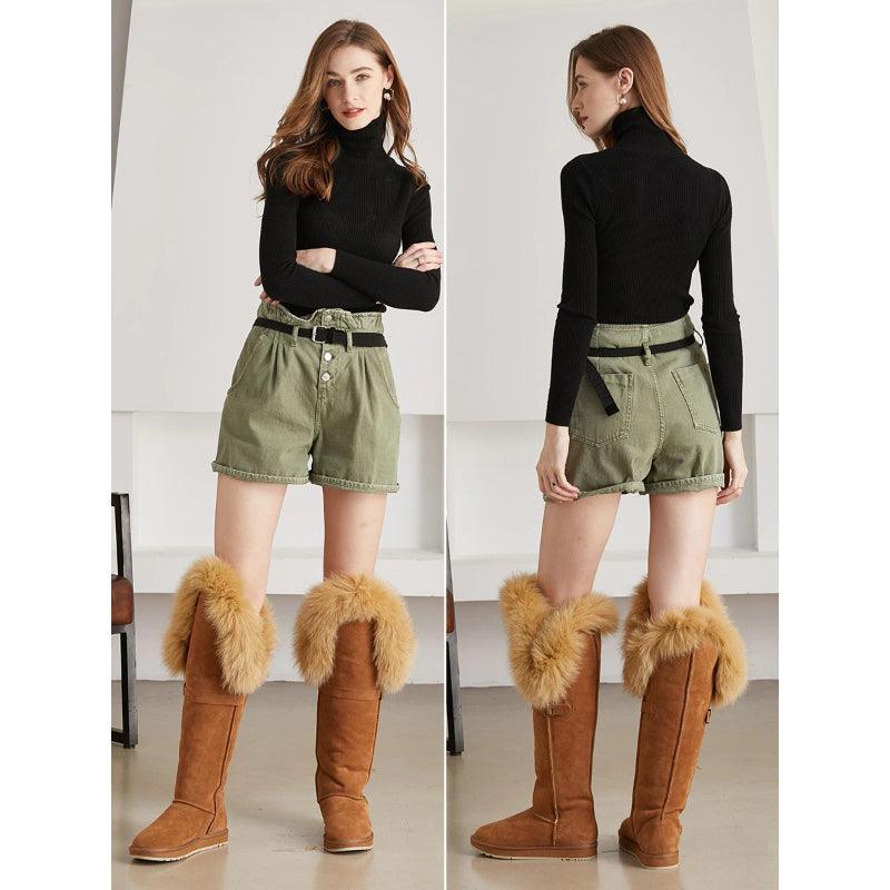 Over The Knee Winter Warm Shoes - The Boston Boots