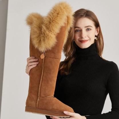 Over The Knee Winter Warm Shoes - The Boston Boots