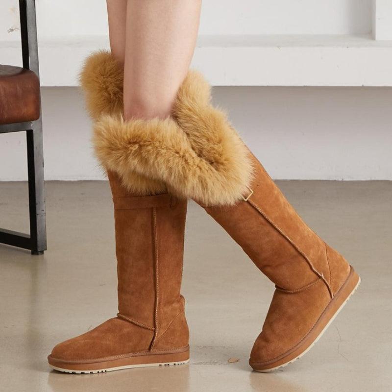 Over The Knee Winter Warm Shoes - The Boston Boots